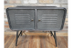 weathered black metal industrial style cabinet with chequer plate top and sides