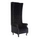 Contemporary tall back black chair, tall back occasional reception chair,