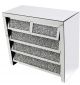 Crushed Crystal 5 Drawer Angled Chest
