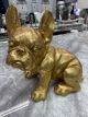 Gold French Bulldog resin ornament