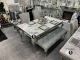 Grey Marble Louis dining table 1.6m wide with curved chrome leg & chairs option