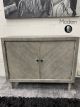 Weathered soft grey wood 2 door sideboard, grey wood 2 door rustic cabinet 
