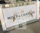 White Moet & Chandon Champagne Picture with 3D Flutes and Sparkle Detail