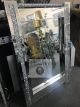 Luxury crushed diamond wall mirror with inset mirror and diamond pillars