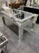 Contemporary Mirrored crushed diamond 1.5M dining table, glitz sparkle dining table