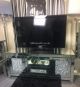 Luxury mirrored crushed crystal TV stand