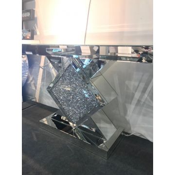 Crushed Crystal Triangle Console Table