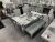 Grey Marble Louis dining table 1.6m wide with curved chrome leg & chairs option