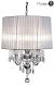 Crystal droplet 4 light chandelier with silver ribbed shade,silver ceiling light