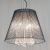 New modern silver crystal droplet 6 light chandelier with silver sparkly shade