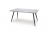 Grey and white marble effect dining table with black pin legs 160cm wide